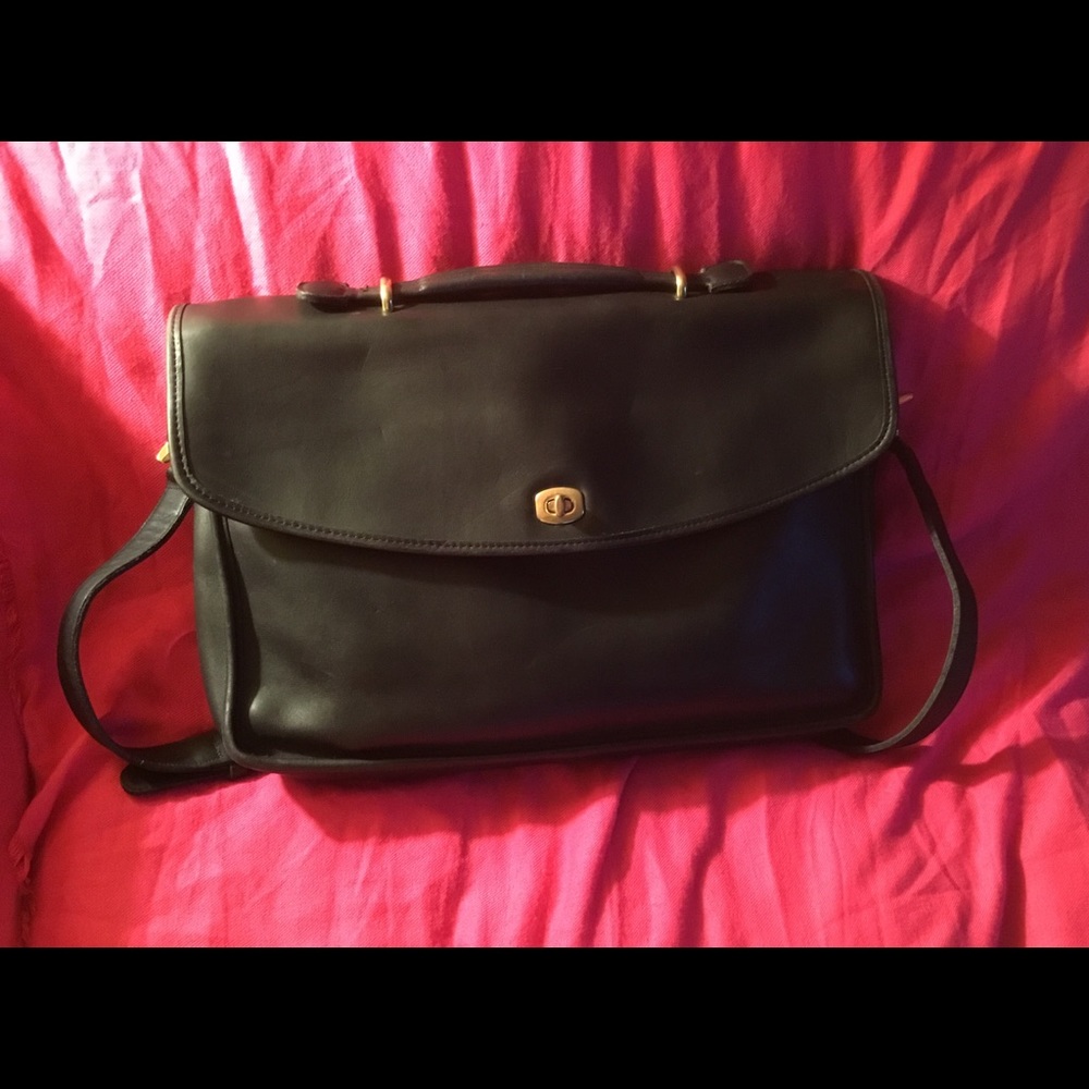 Coach Brief Case/Laptop Bag - Leather